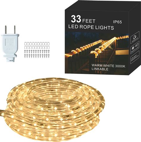 Amazon.com: LE 33ft 240 LED Rope Lights Outdoor, .